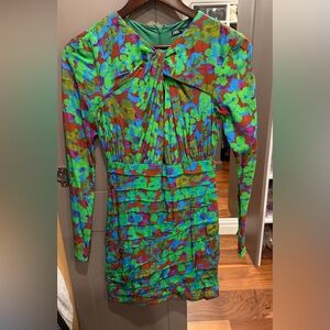 Zara Multicolor Floral Long Sleeve Dress